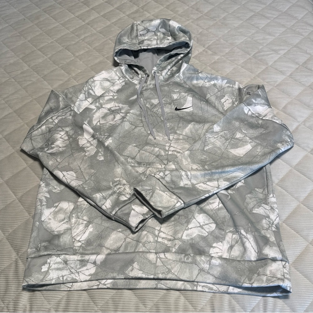 Nike Gray Camouflage Therma-Fit Hoodie Men’s Large Excellent Shape